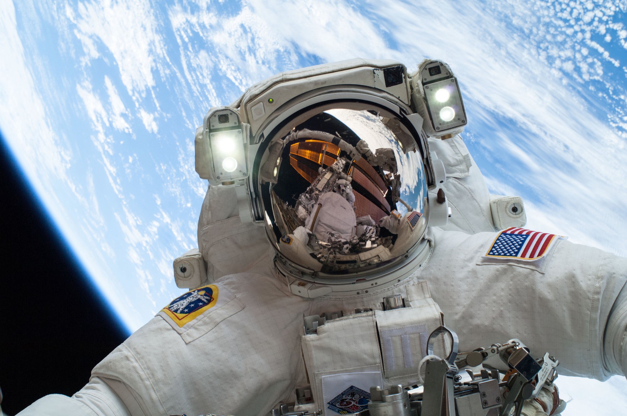 NASA astronaut in space