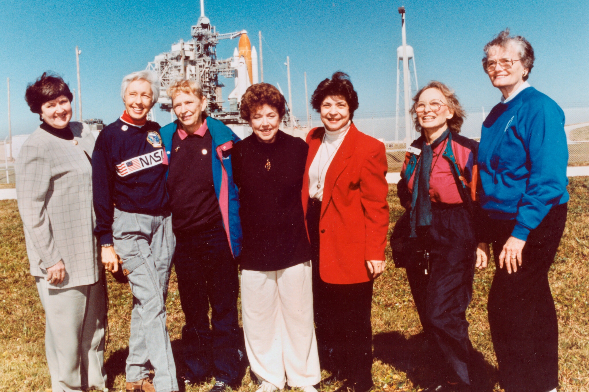 The Mercury 13 women who trained to become astronauts, including Wally Funk, second from the left