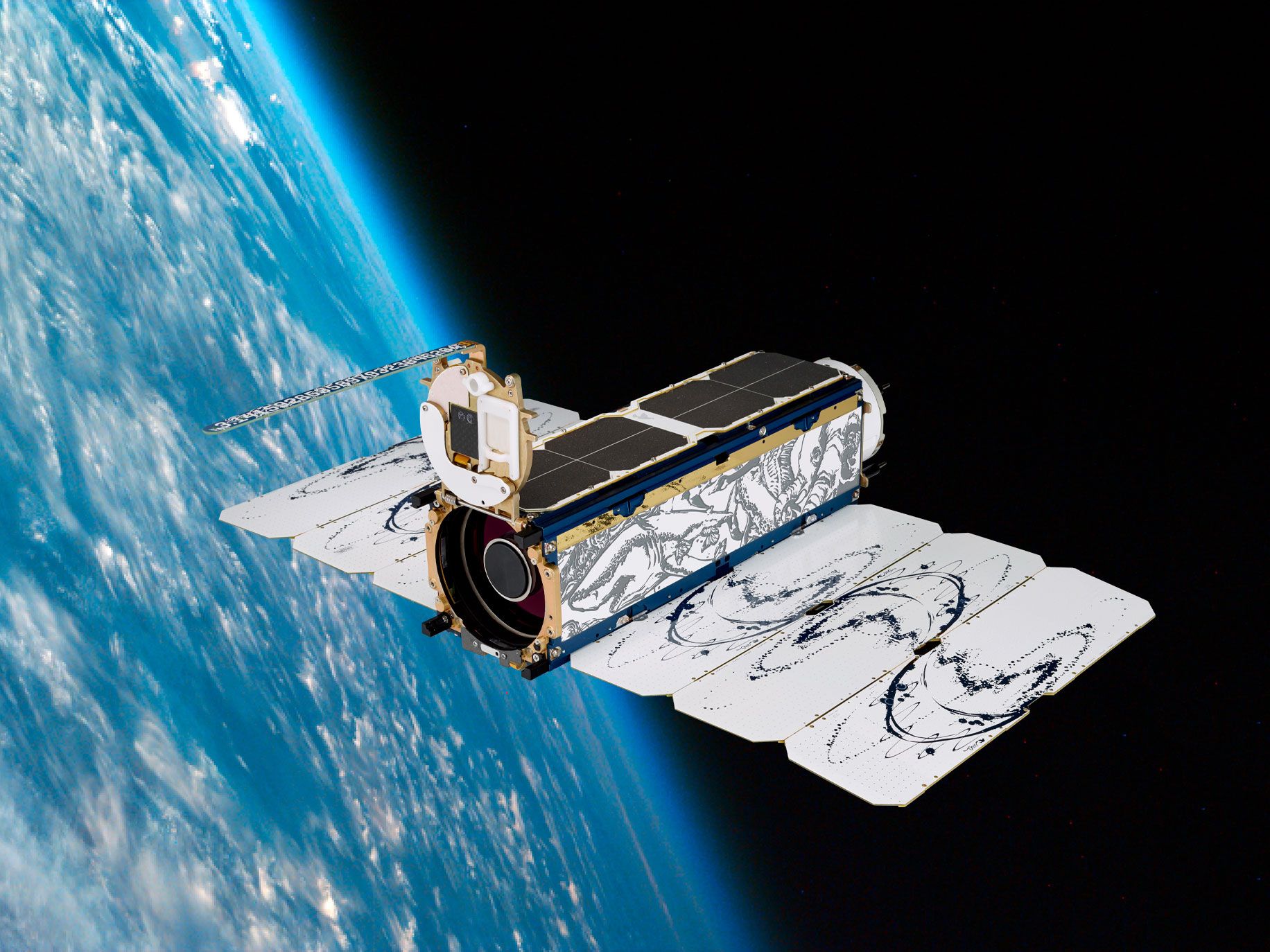 Planet Labs Dove satellite in Earth orbit