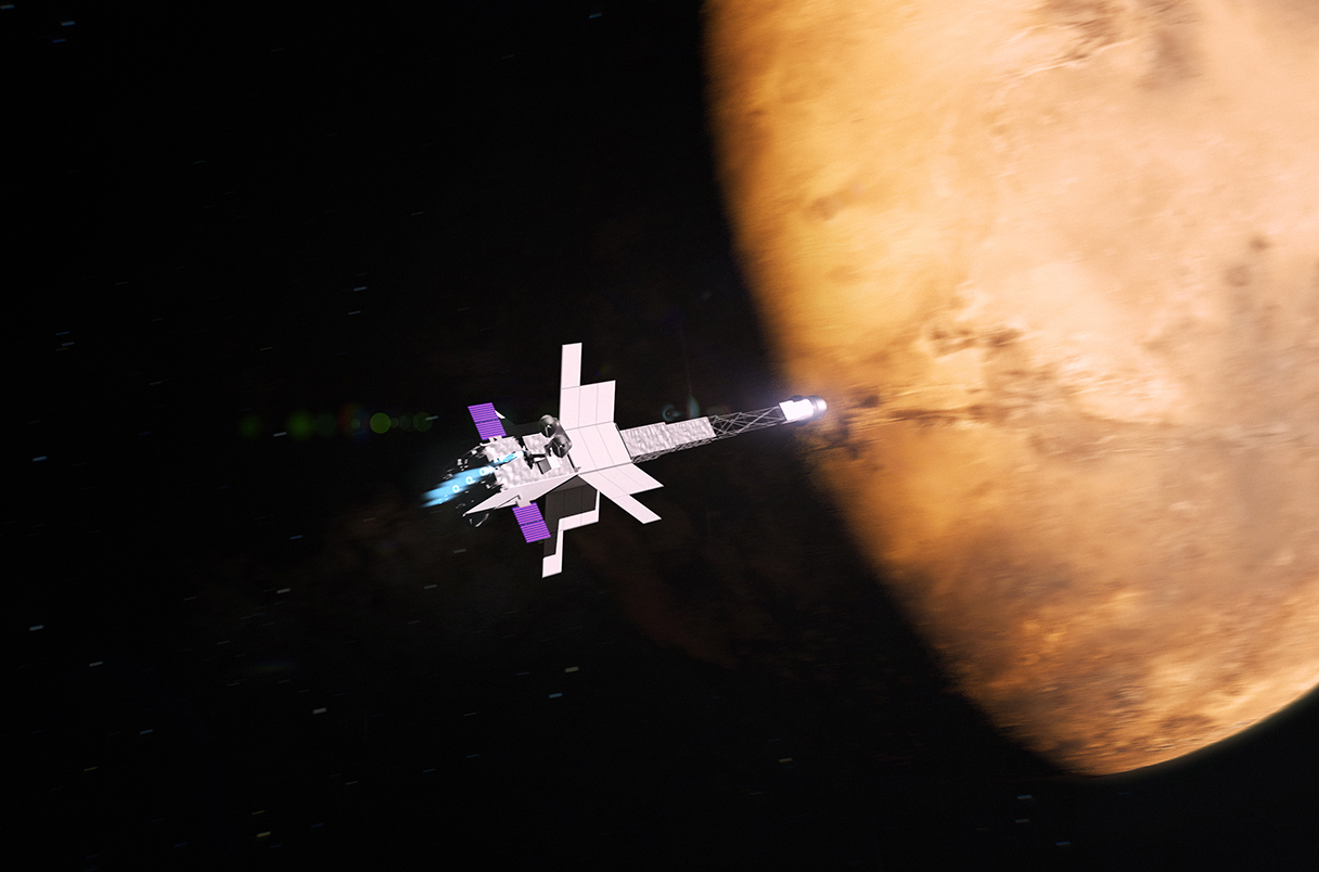 NASA concept for nuclear electric propulsion at Mars